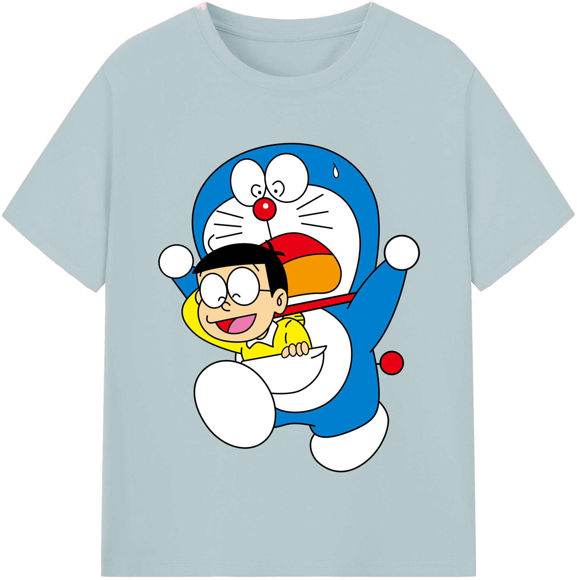 （画像用） ドラえもん Doraemon 綿100％半袖Tシャツ（フロントプリント）